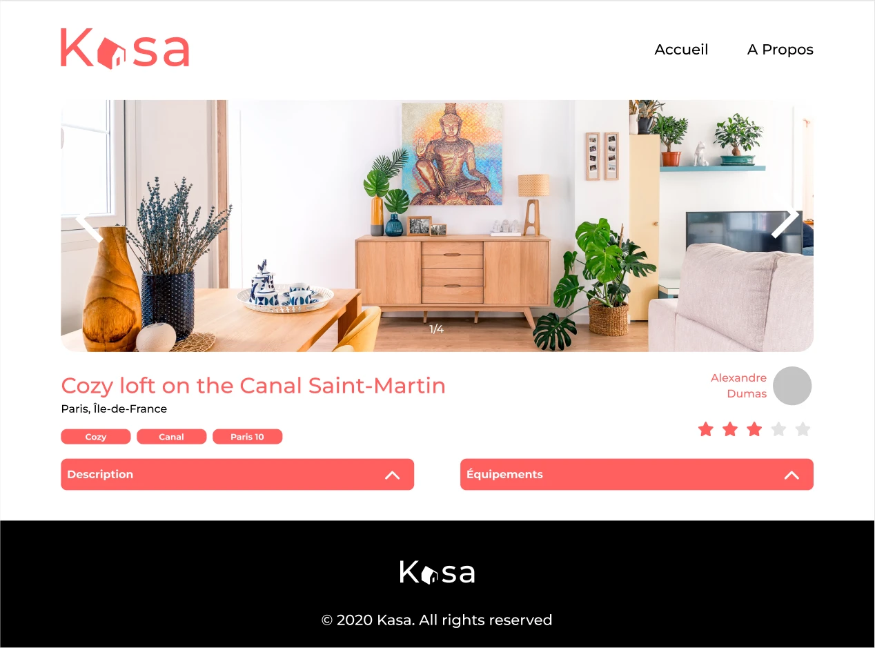 Application React pour plateforme de location