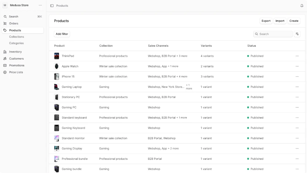 Medusa CMS pour gérer votre boutique en ligne